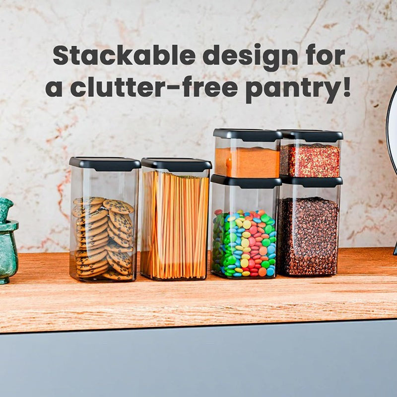 Canden Airtight Plastic Container  (1500 mL Each)  - Set Of Six media 7