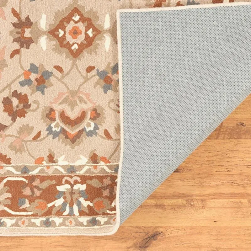 Shenlong Hand Tufted Ethnic Wool & Nylon Carpet - Beige media 8