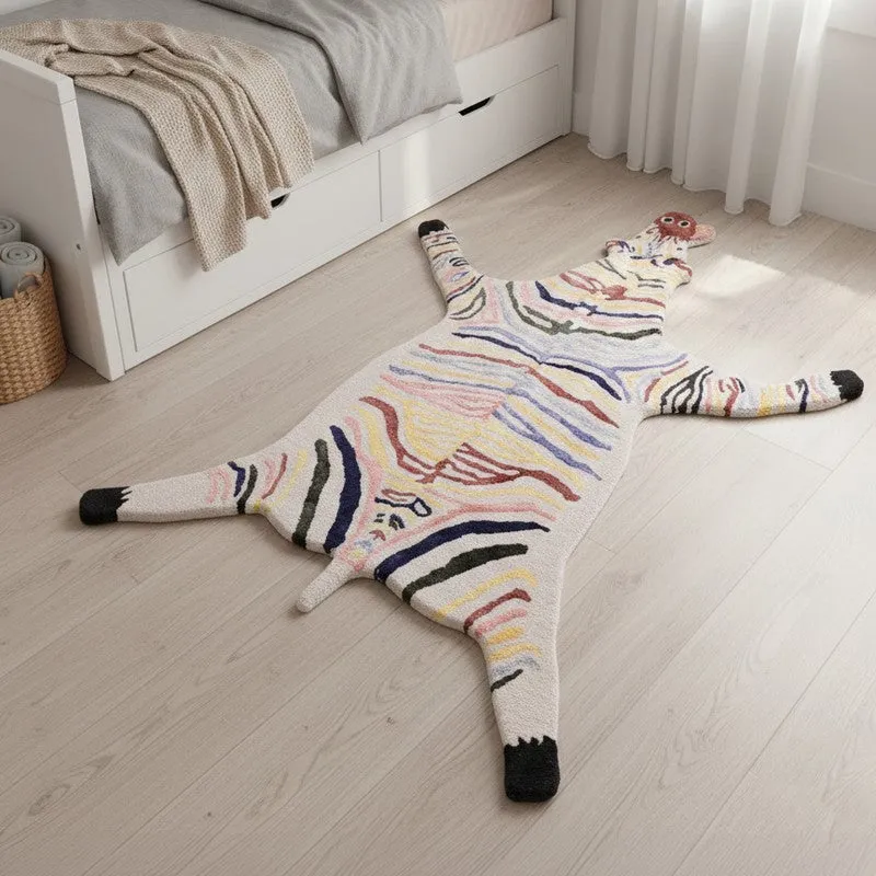 Safari Stripe Cotton Carpet - Off White media 3