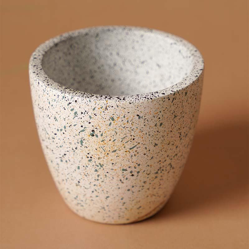 Speckled White Terracotta Pot for Indoor Plants media 4