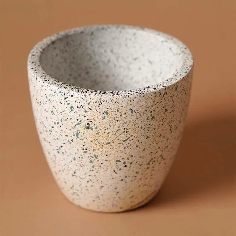 Speckled White Terracotta Pot for Indoor Plants media 4