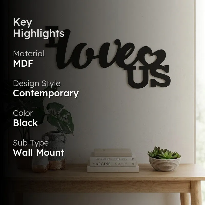 I Love Us MDF Wall Accent - 2