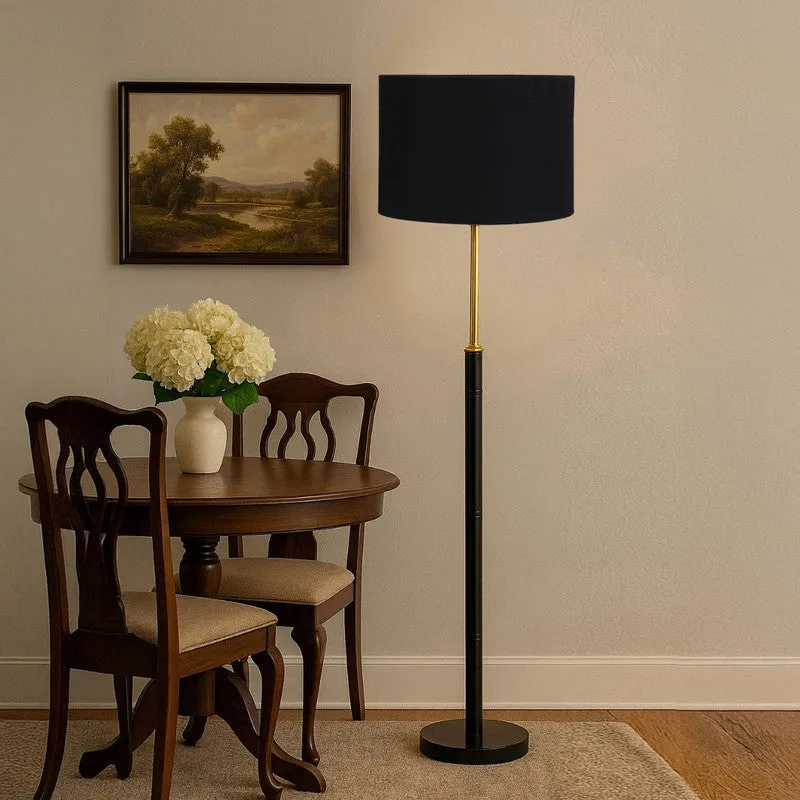 Nordic Glow Wooden Floor Lamp - Black media 4