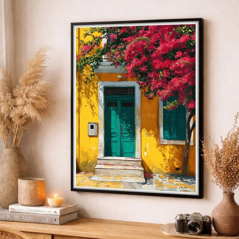 Garden Escape Canvas Wall Painting - Black Frame media 3