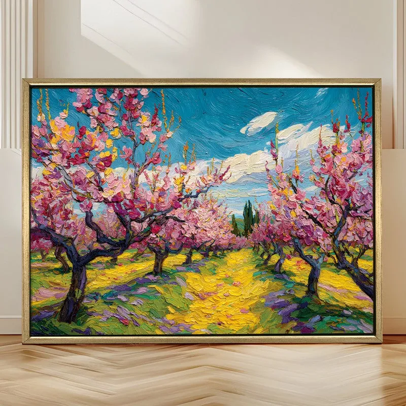 Orchard Glow Canvas Wall Painting With Frame media 4