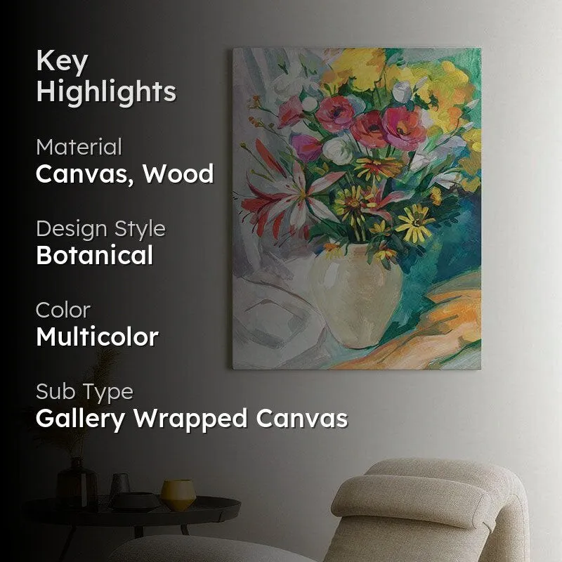 Still Life With A Bouquet Canvas Wall Painting - Gallery Wrap media 2