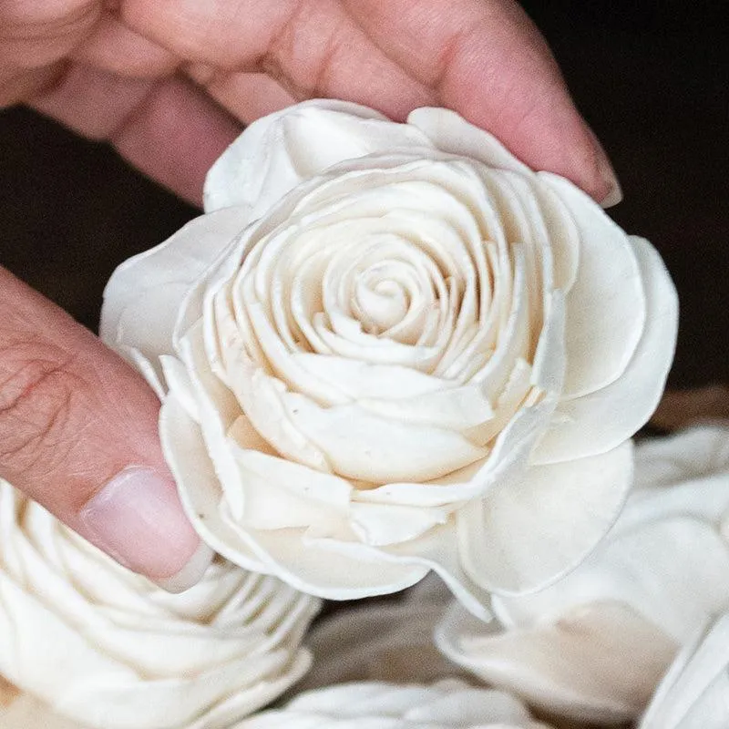 Macra Sola Wood Rose Flower - Set Of Ten media 5