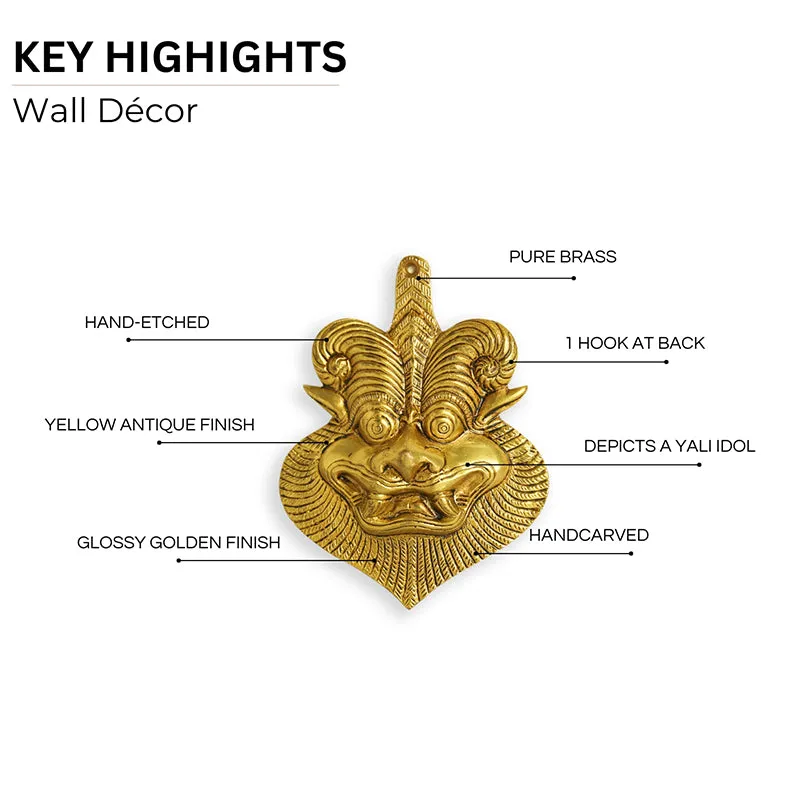 Yali Mukha Brass Wall Accent media 4