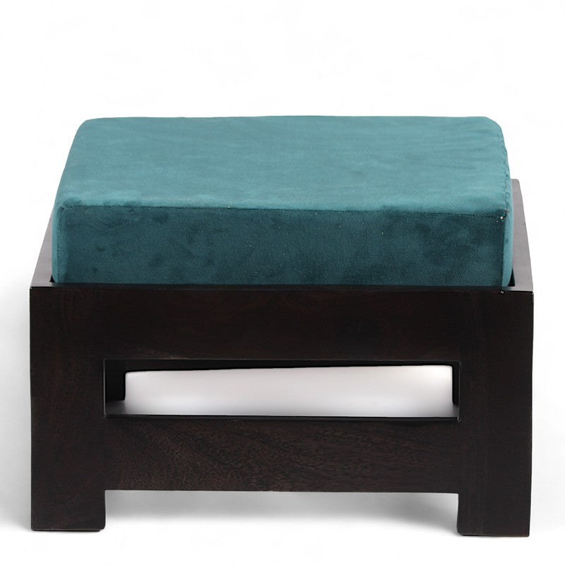 Nirox Sheesham Wooden Bench with Stool (Blue) - Two Piece Set media 3