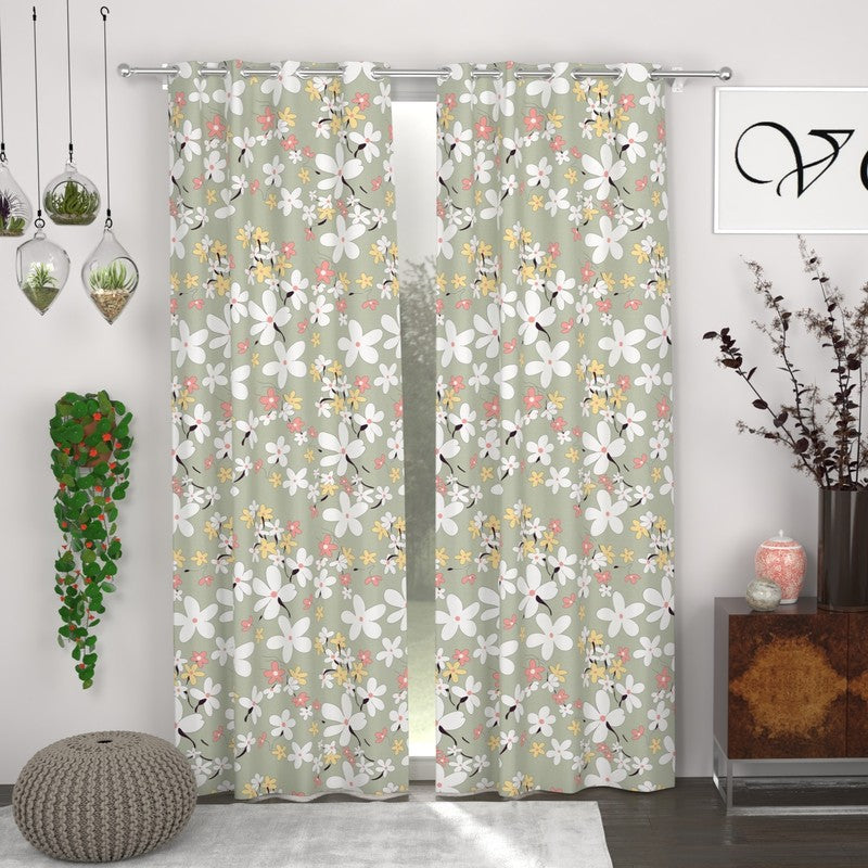 Blossom Touch Drape Curtains - Set of Two