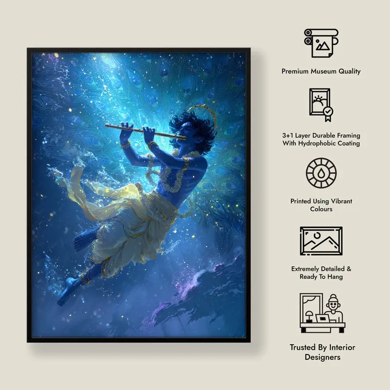 Lord Krishnas Cosmic Divine Dance II Archival Paper Wall Art media 8