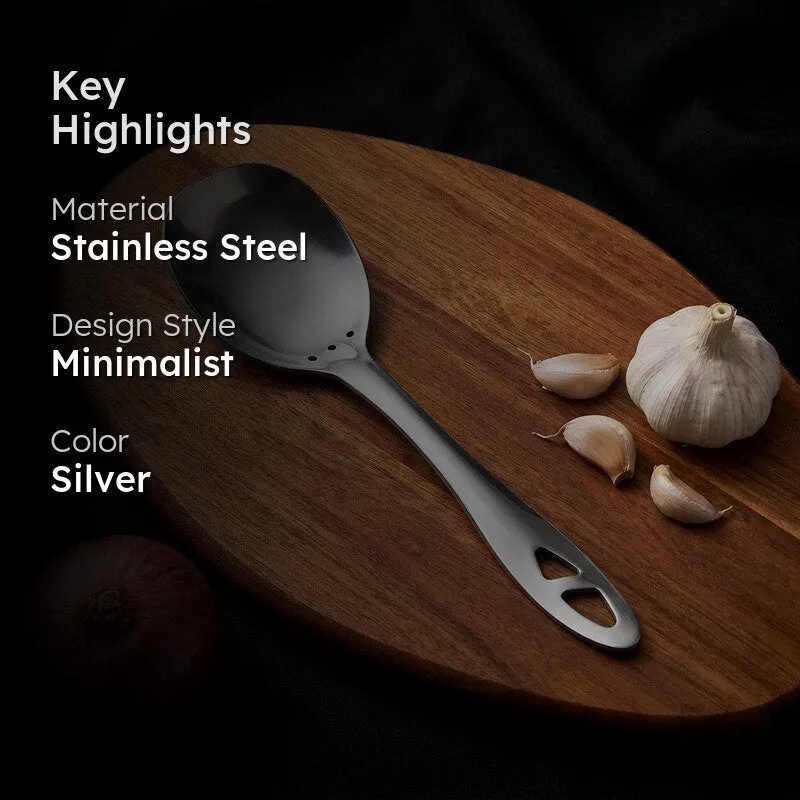 Solid Stainless Steel Serving Spoon - 26 CM media 2