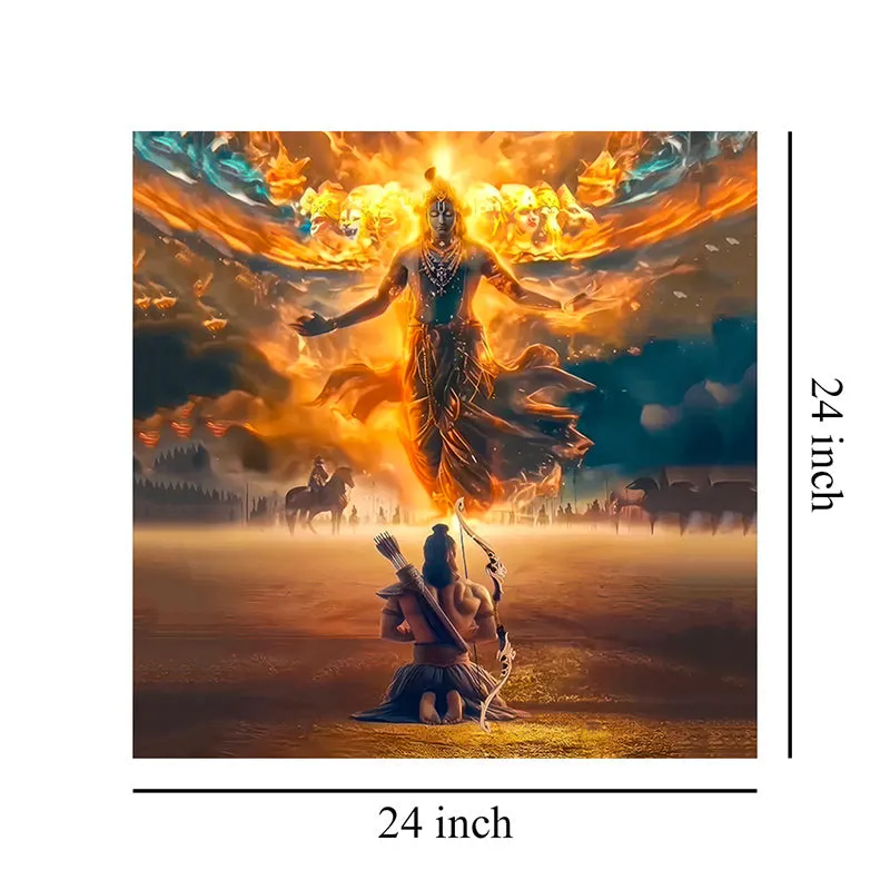 Divine Lord Krishna Poly Canvas Wall Painting media 8
