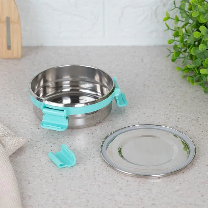 Ivago Steel Airtight Lunch Box (Aqua) - 275 mL media 5