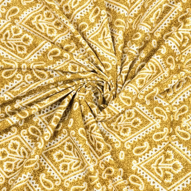 Geoo Cotton Bedsheet (Yellow) - 240 TC media 5