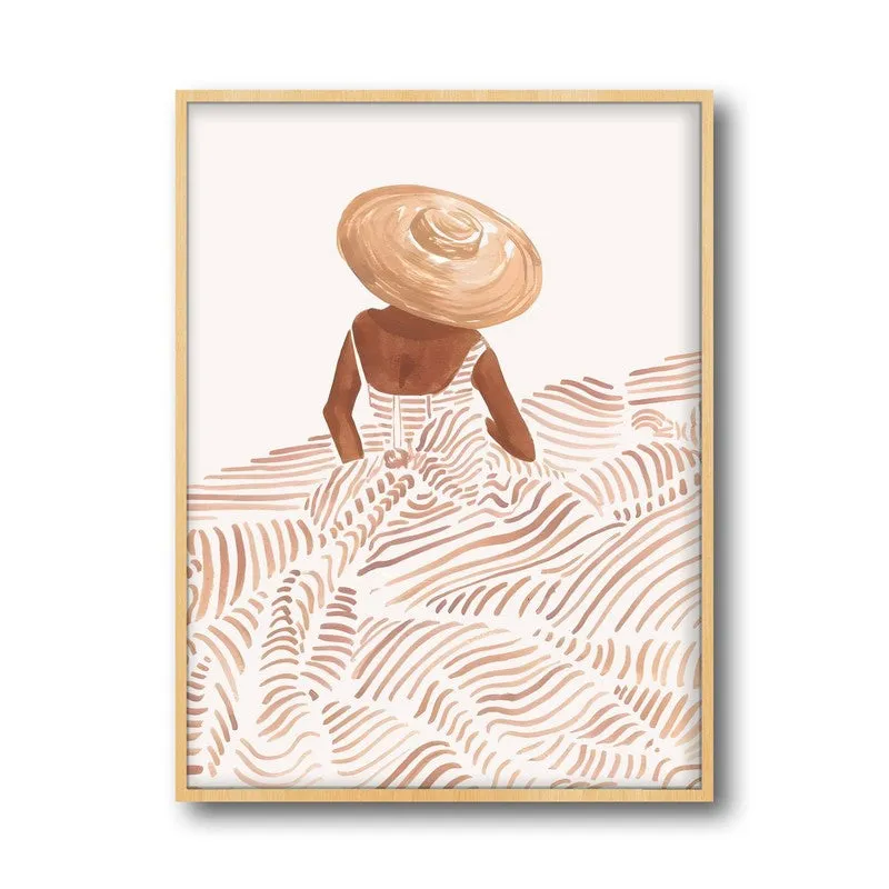 Serene Archival Canvas Wall Art - Natural Brown Frame media 5
