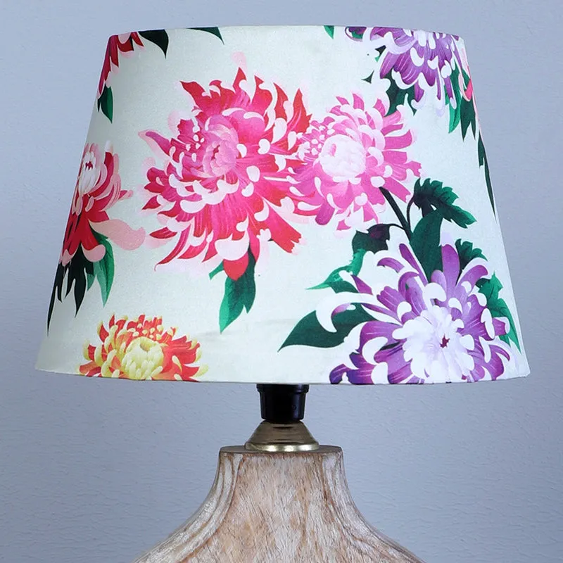 Miyabi Kian Printed Mango Wood Table Lamp - Multicolor media 3