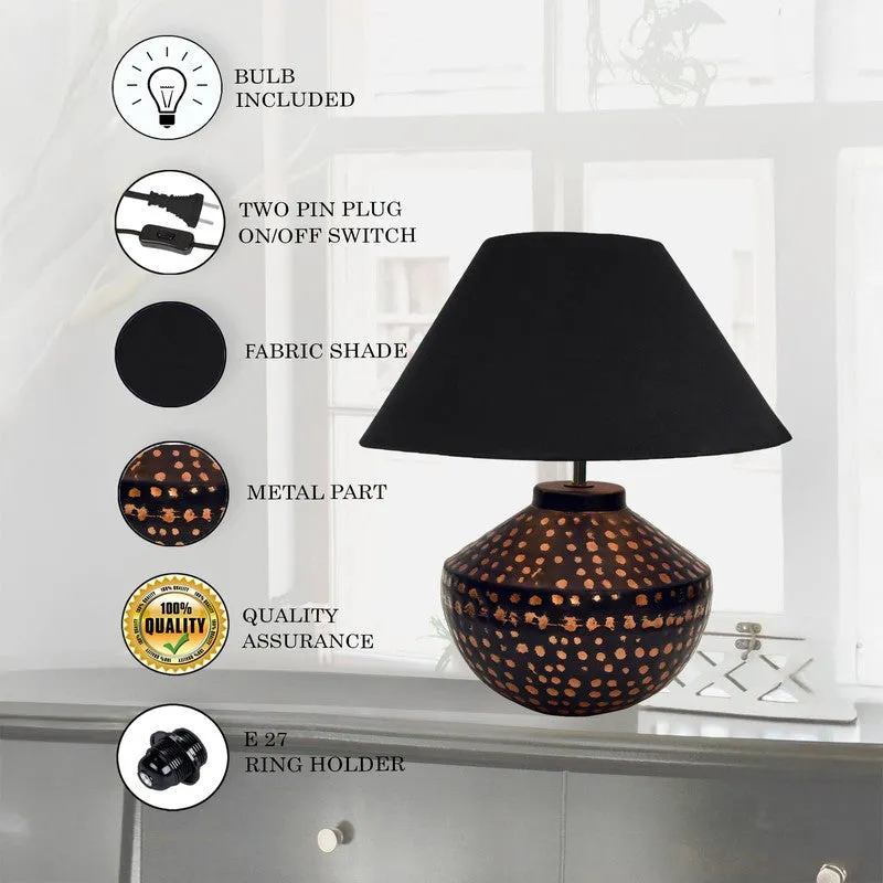 TechAura Modern Smart Metal Table Lamp - Black,Brown media 6
