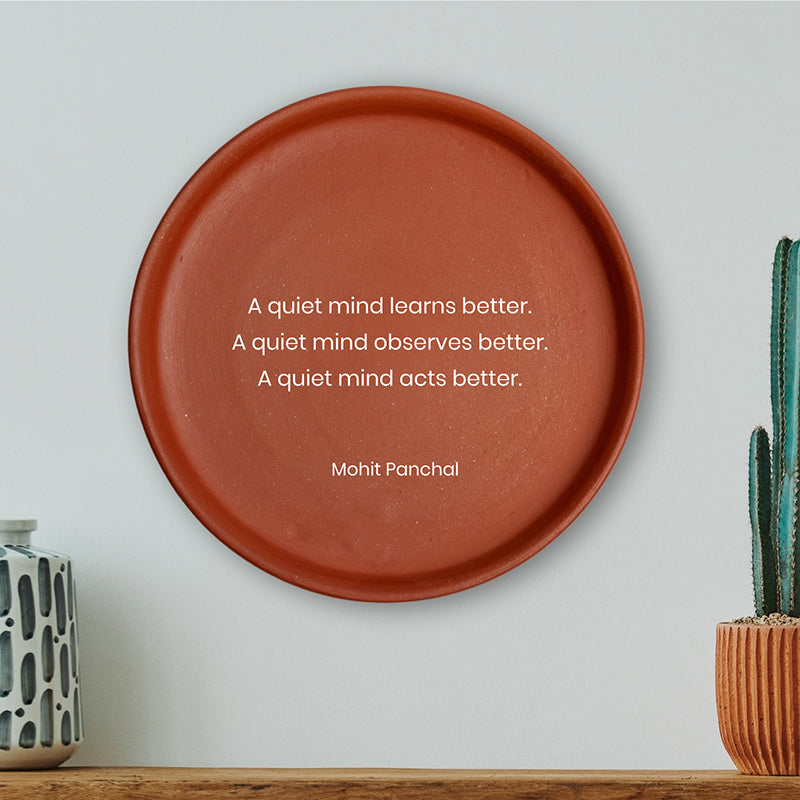 Quiet Mind Terracotta Wall Plate media 3