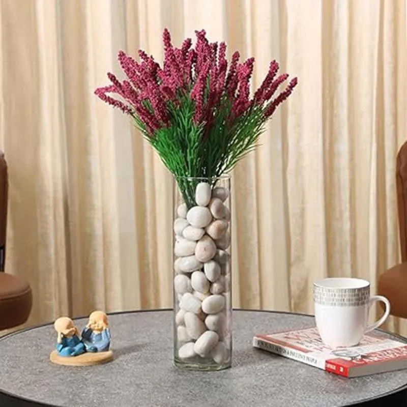 Faux Hogla Millet Grass Bunch (Dark Purple) - Set Of Three media 1