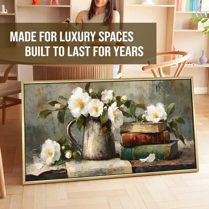 Blooming Canvas Wall Painting With Frame media 5
