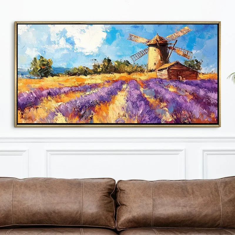 Lavender Breeze Canvas Wall Painting With Frame media 4