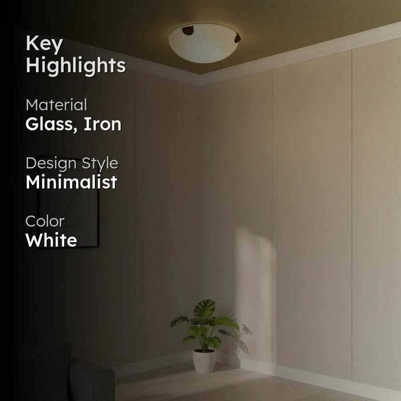 Textured Glow Glass Ceiling Lamp media 2