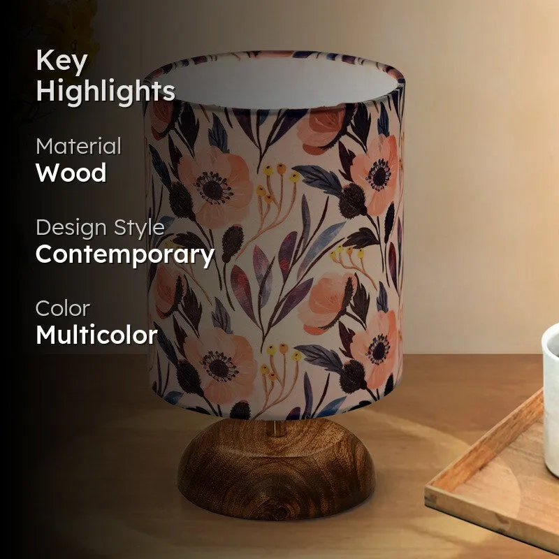 VeluraLight Chic Luxury Wooden Table Lamp - Multicolor media 2