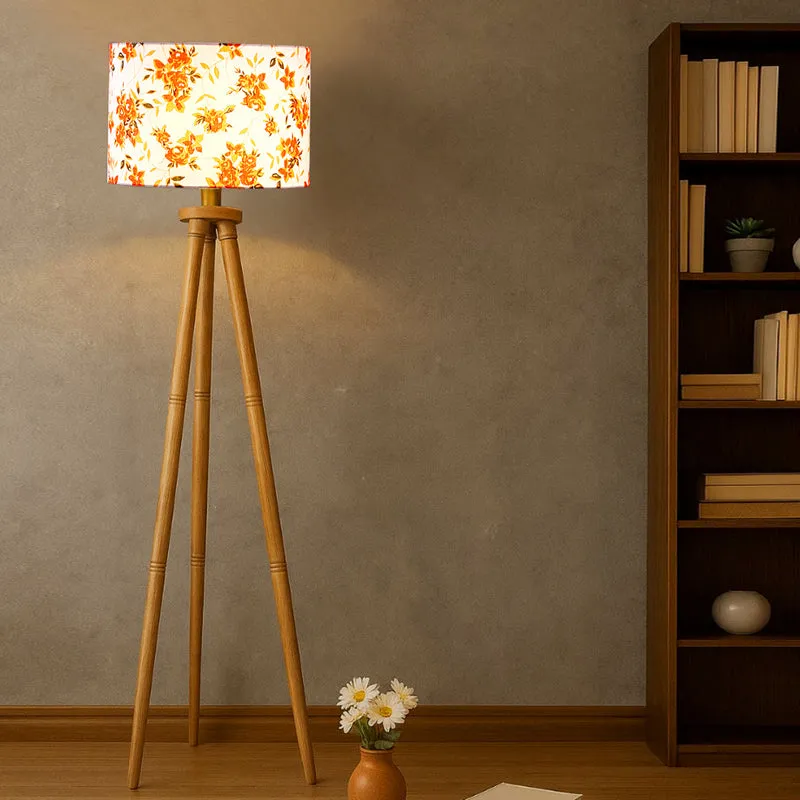 Fleur Tripod Floor Lamp - Orange media 1