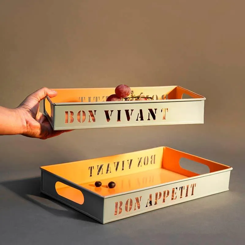 Fresh Feast Tray (Orange) - Set Of Two media 1