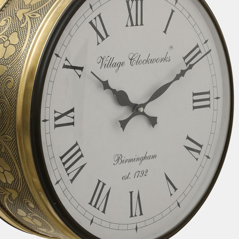 Railway Regency Double - Sided Vintage Wall Clock - Gold media 8