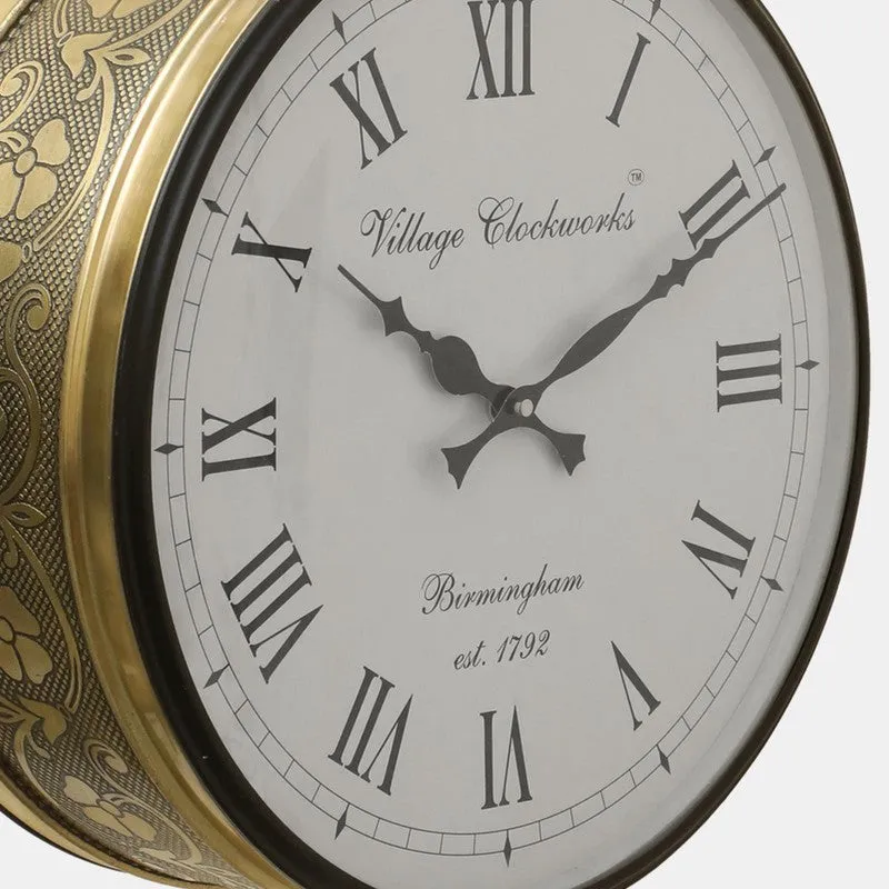 Railway Regency Double - Sided Vintage Wall Clock - Gold media 8