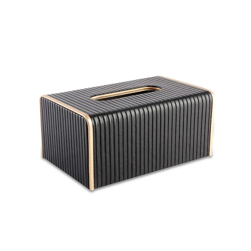 AarviDecor LineaLuxe Faux Leather Tissue Holder media 3