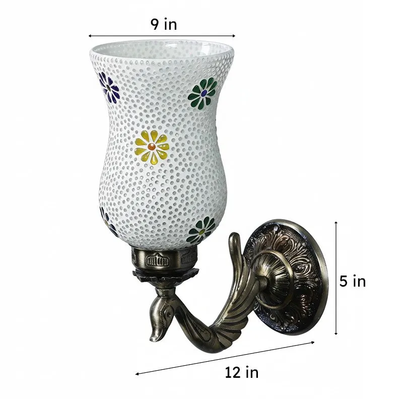 Adva Retro Mosaic Glass & Metal Wall Lamp media 5