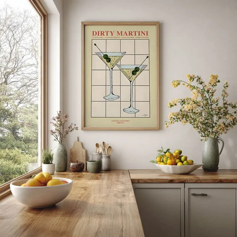 Dirty Martini Archival Canvas Wall Art - Brown media 5