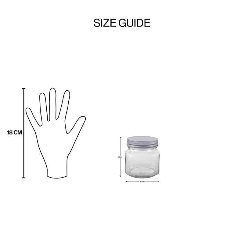 ZIva Storage Jar with Metal Lid (300 mL Each) - Silver - Set of Six media 6