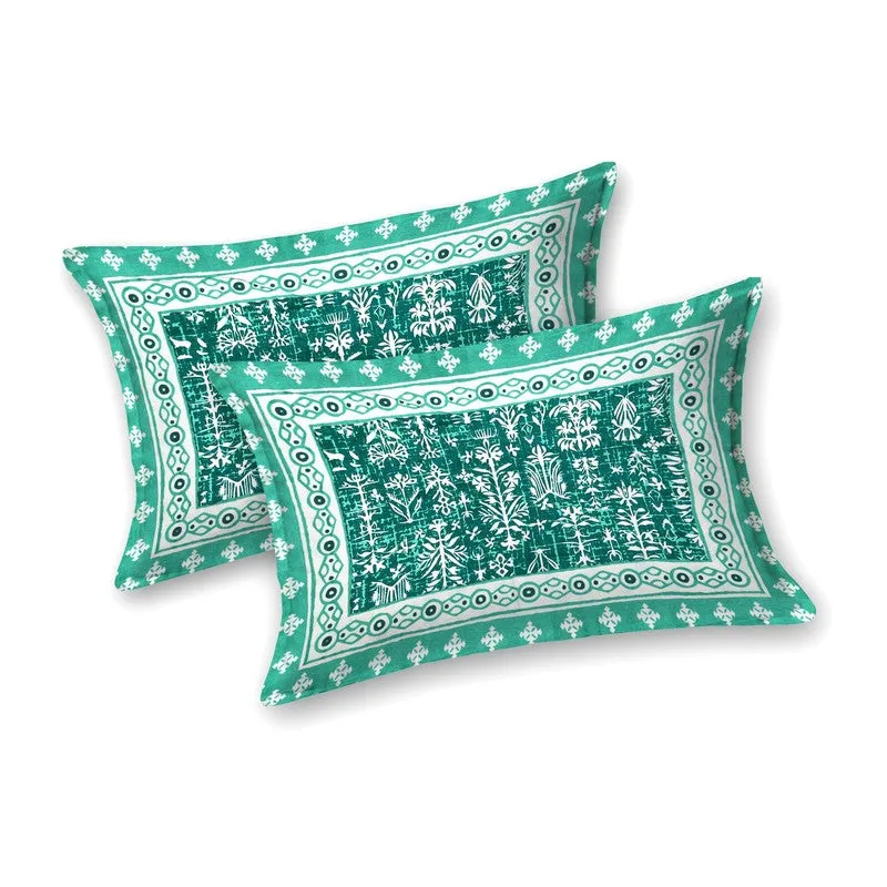 Arton Cotton Bedsheet (Green) - 240 TC media 4