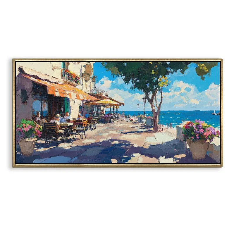 Cliffside Canvas Wall Painting With Frame media 3