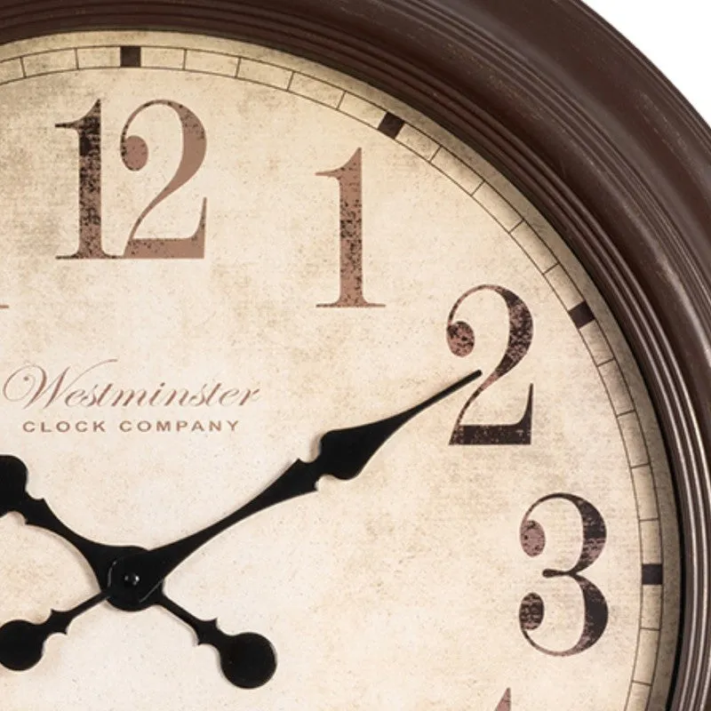 Homestead Round Wall Clock - Brown media 6