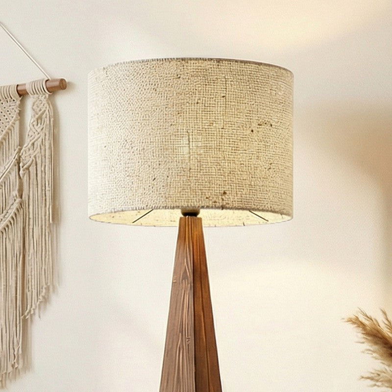 Gloriana Jute and Wood Floor Lamp media 4