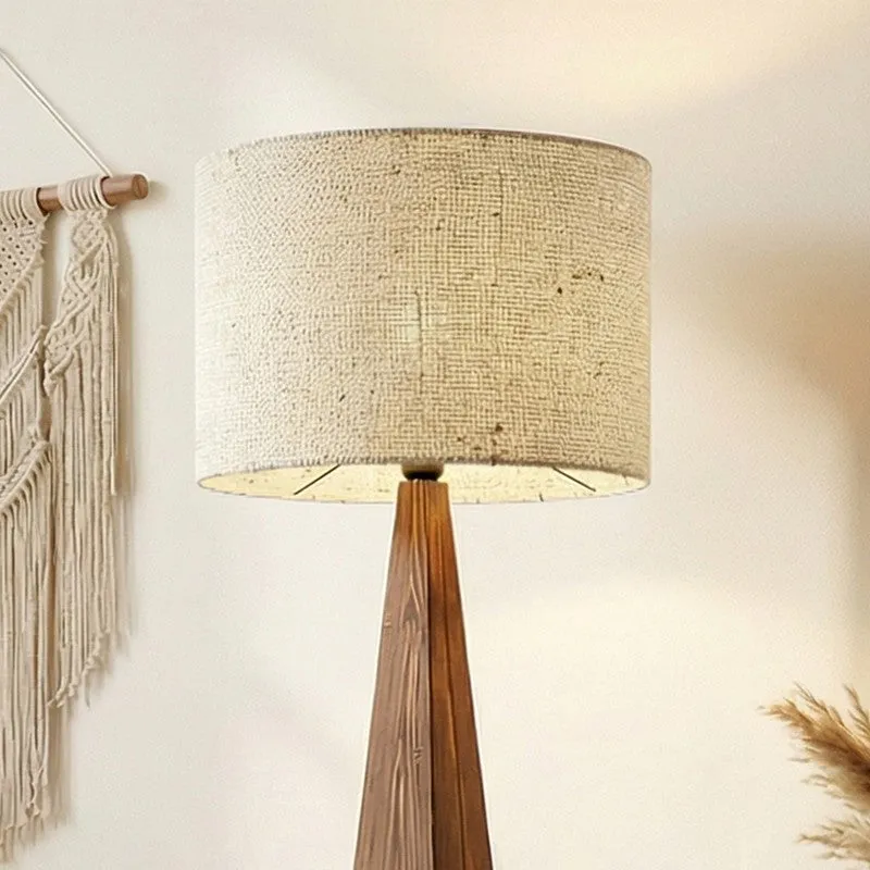 Gloriana Jute and Wood Floor Lamp media 4