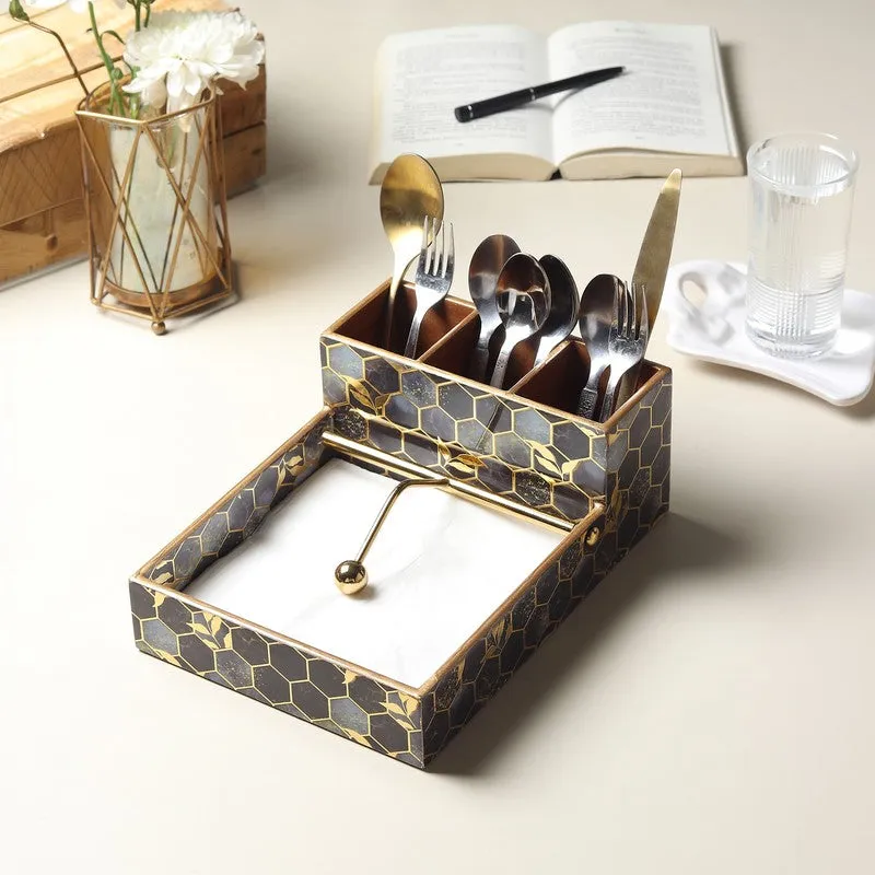 Hexiq Wooden Cutlery & Tissue holder media 1