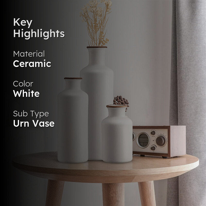 Alnira Bottle Vase (White) - Set Of Three media 2
