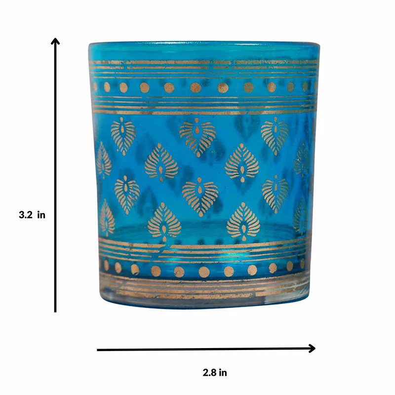 Manga Motif Glass Candle Holder - Set Of Two media 6
