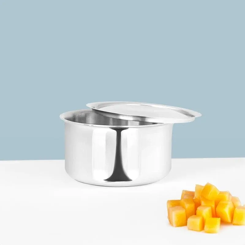Gusto Stainless Steel Pateela With Lid - 2300 mL / 7 Inches media 1