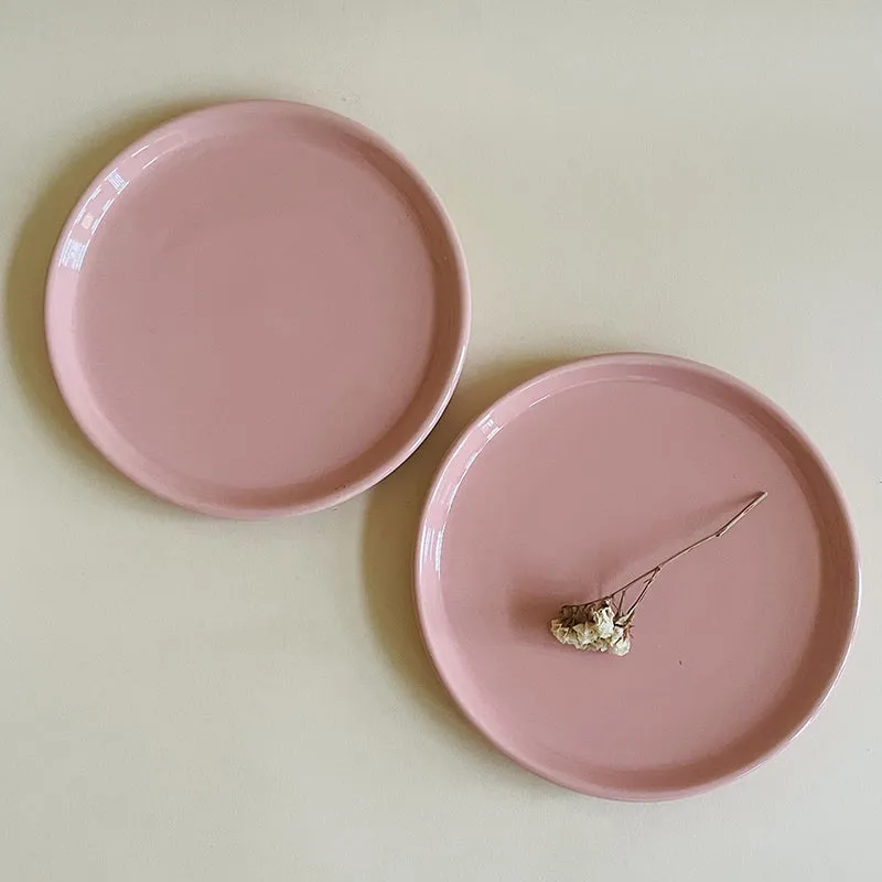 Aurale Ceramic Quarter Plate (Peach) - Set Of Two media 5