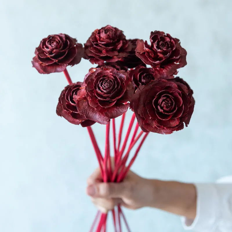 Oley Cedar Wood Rose Stick - Set Of Ten media 4