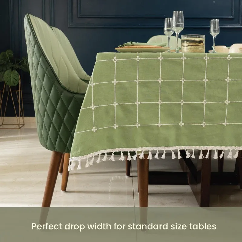 Aura Checks Table Cover - Green media 4