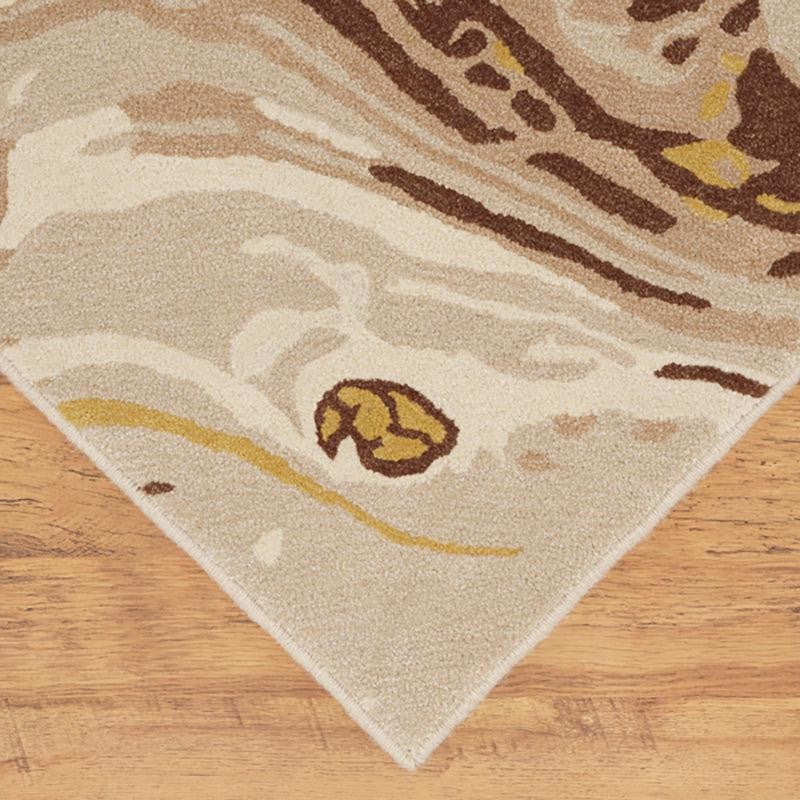 Ala Hand Tufted Abstract Wool & Nylon Carpet - Beige & Brown media 7