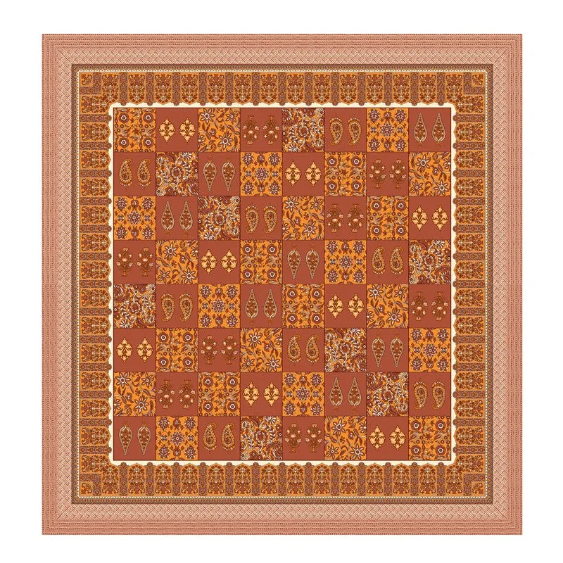 Jaipur Charm Cotton Bedsheet (Rust,Yellow) - 120 TC media 5
